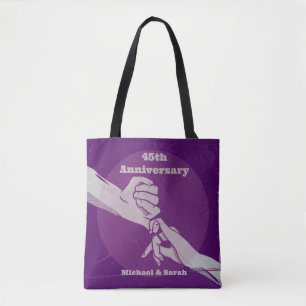Bolso De Tela Pareja romántica de aniversario personalizada con
