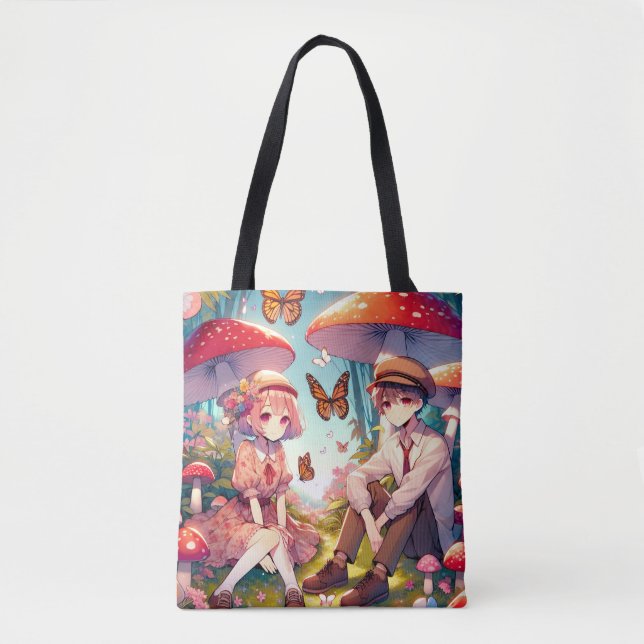 Bolso De Tela Pareja romántica romántica y caprichosa (Anverso)