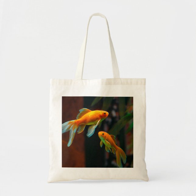 Bolso De Tela Pares de Goldfish afortunado (Frente)