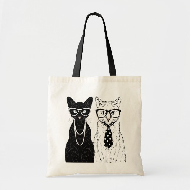 Bolso De Tela Pares del gato (Frente)