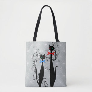 Bolso De Tela Pares frescos modernos del gato de los mediados de
