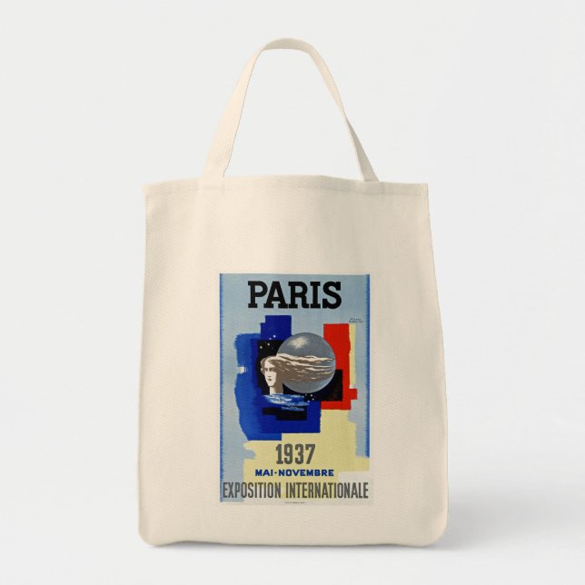Bolso De Tela París 1937 ~ Exposición Internacional (Frente)
