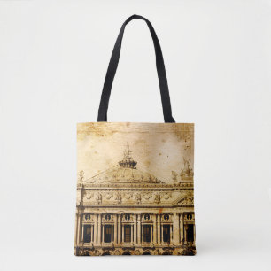 Bolso De Tela París anticuado franqueado, antiguo, antiguo,