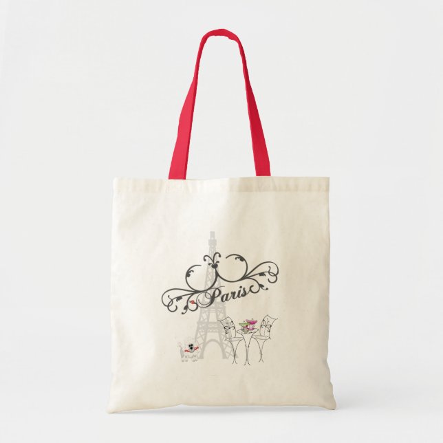 Bolso De Tela Paris Cafe Tote Bag (Frente)