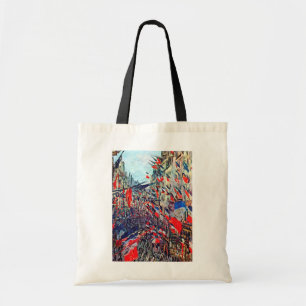 Bolso De Tela París en el Día Nacional, Claude Monet