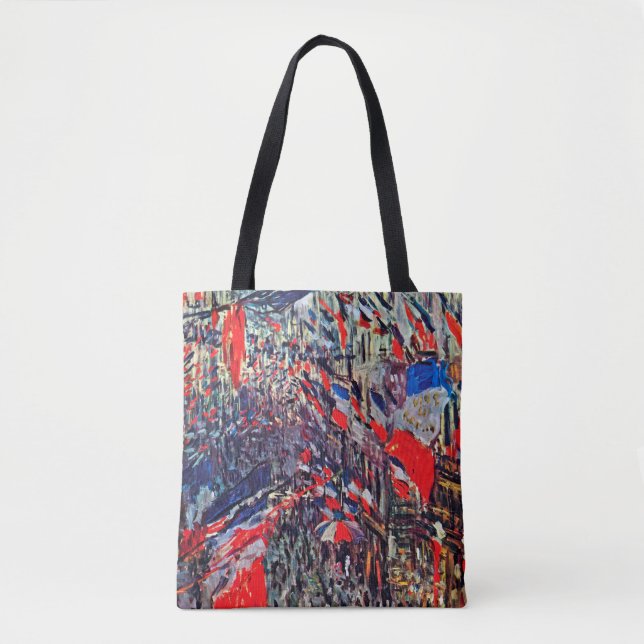 Bolso De Tela París en el Día Nacional, Claude Monet (Anverso)