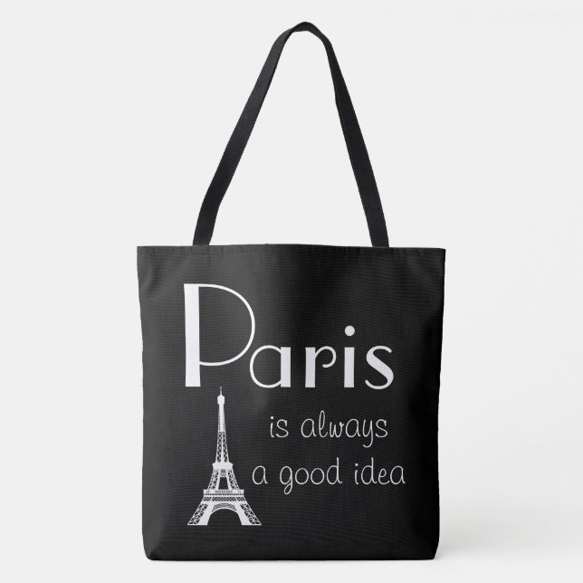 Bolso De Tela París es siempre una buena idea (Anverso)
