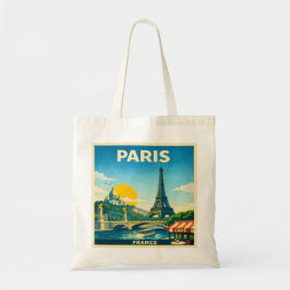 Bolso De Tela Paris France retro Travel Poster