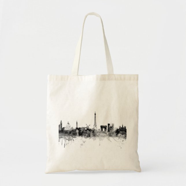 Bolso De Tela Paris France Skyline (Frente)