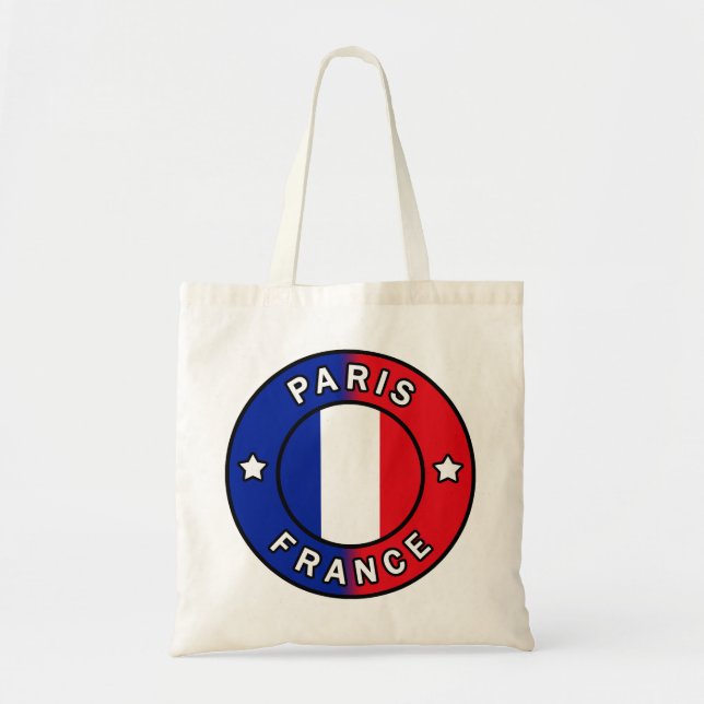 Bolso De Tela París Francia (Frente)