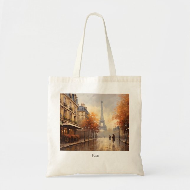 Bolso De Tela París Francia (Frente)