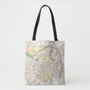 Bolso De Tela París, Francia: Histórico, mapa del vintage