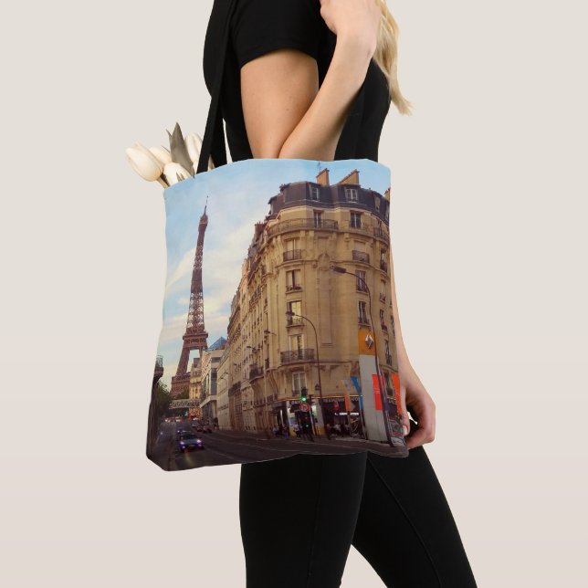Bolso De Tela París.Francia. Torre Eiffel (Detalle)