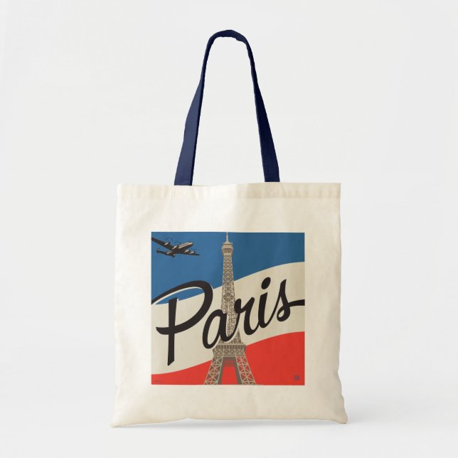 Bolso De Tela París Francia | Torre Eiffel (Frente)