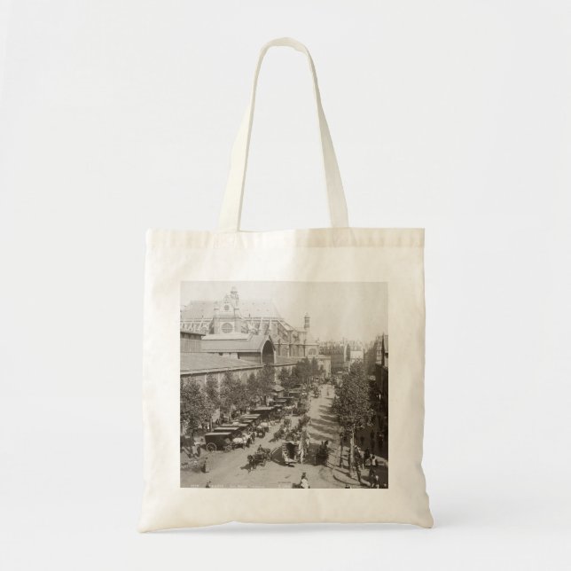 Bolso De Tela París: Les Halles, C1900 (Frente)