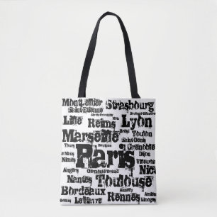 Bolso De Tela París Marsella Lyon Francia Ciudades