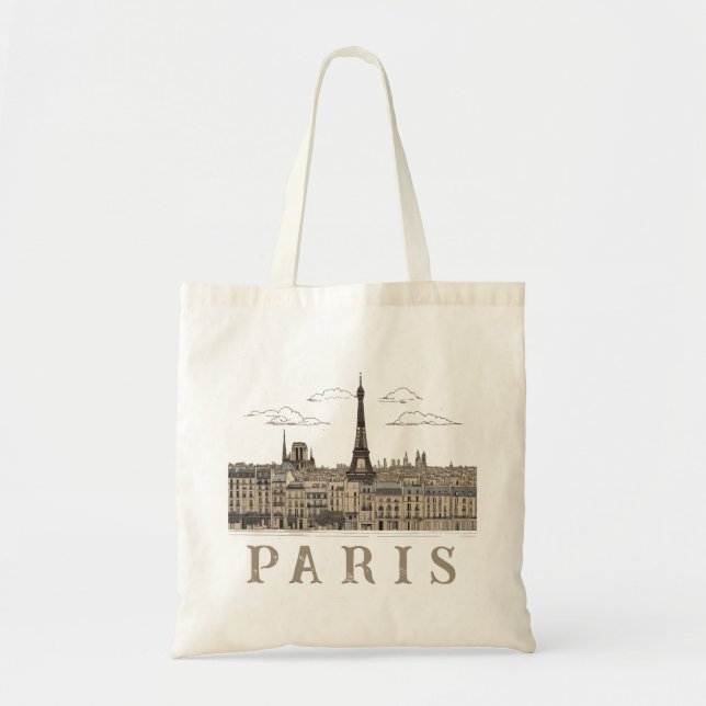 Bolso De Tela París moderno, Ciudad de Francia (Frente)