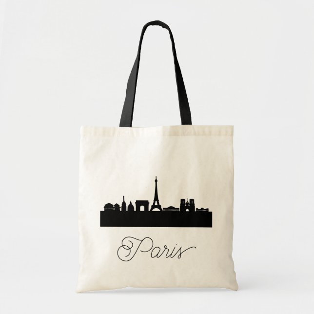 Bolso De Tela París moderno, Ciudad de Francia | Skyline estiliz (Frente)
