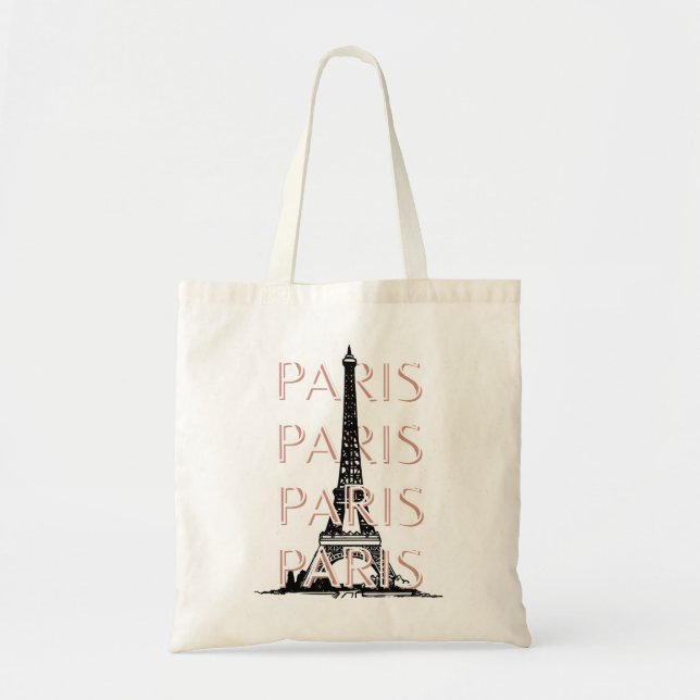 Bolso De Tela París Viajes arte, Viajes de arte, Pastel, Minimal (Frente)