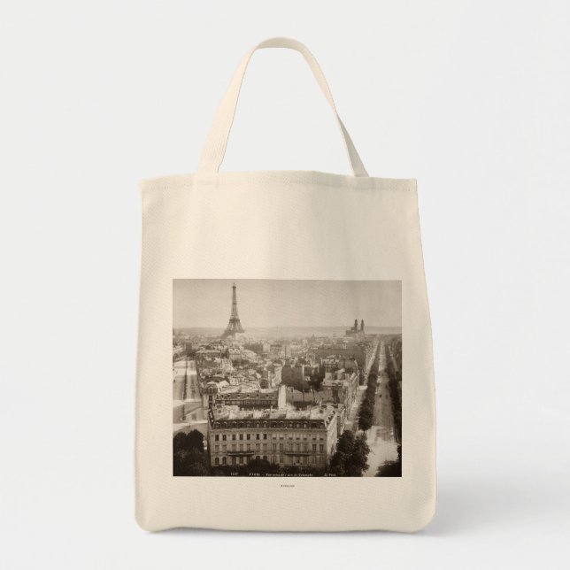 Bolso De Tela París: Visión aérea, 1900 (Frente)