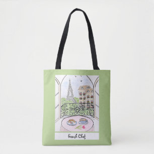 Bolso De Tela París y la Torre Eiffel Chef francés