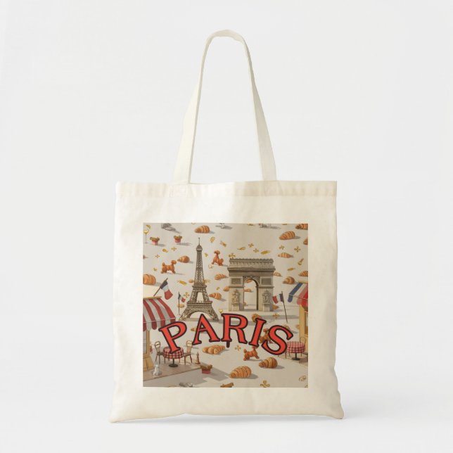 Bolso De Tela PARÍS y la vida parisina (Frente)