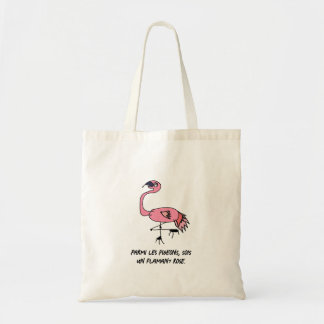 Bolso De Tela Parmi les pigeons, sois un flamant rose - Sac