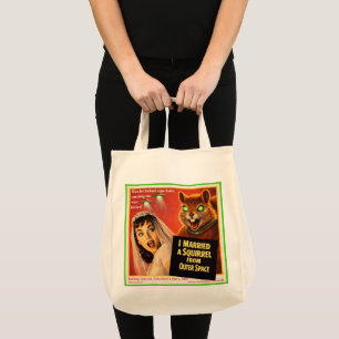 Bolso De Tela Parodia de Ardilla del Espacio Exterior