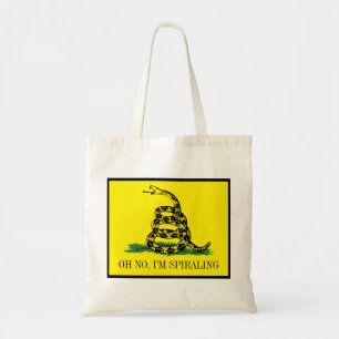 Bolso De Tela Parodia de la bandera de Gadsden: Estoy espirando