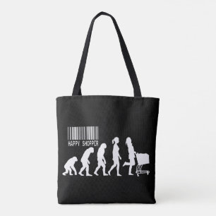 Bolso De Tela Parodia de la evolución de la compradora feliz Des