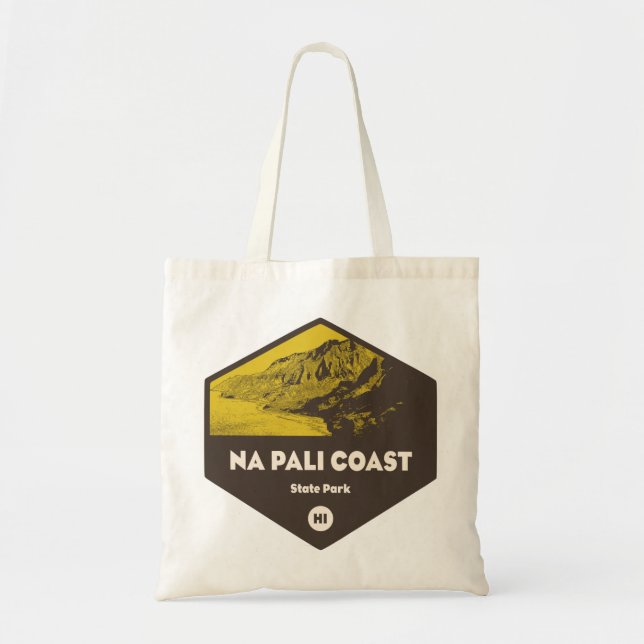 Bolso De Tela Parque Estatal de la Costa de Nā Pali Hawaii (Frente)