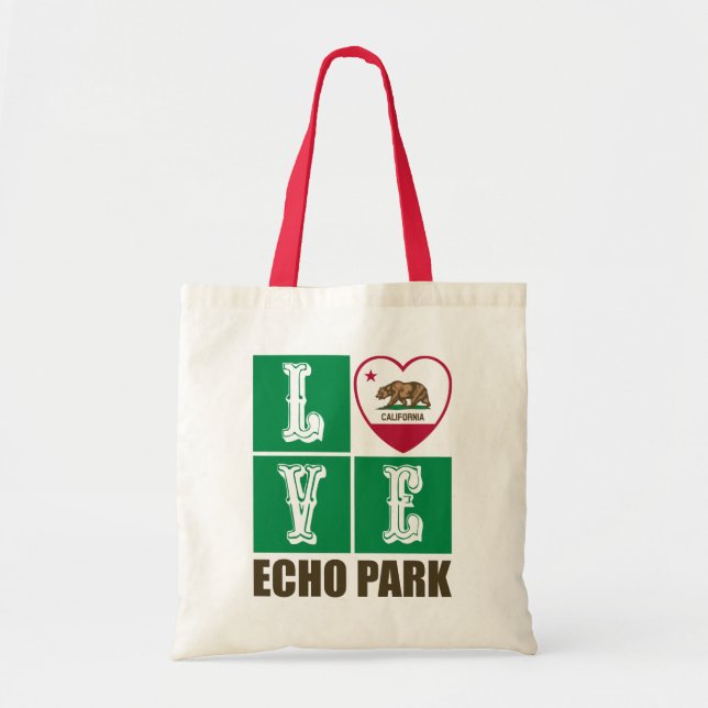 Bolso De Tela Parque Heart Echo de Bandera Estatal de la Repúbli (Frente)