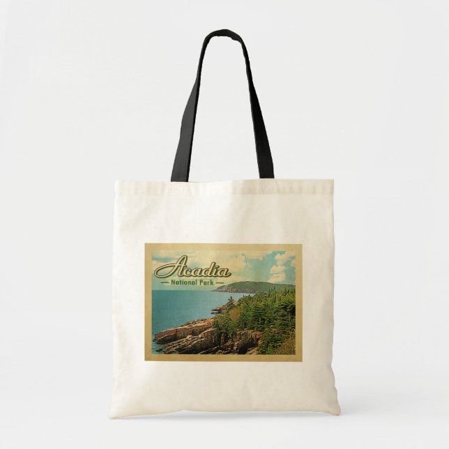 Bolso De Tela Parque nacional Acadia Viaje de época (Frente)