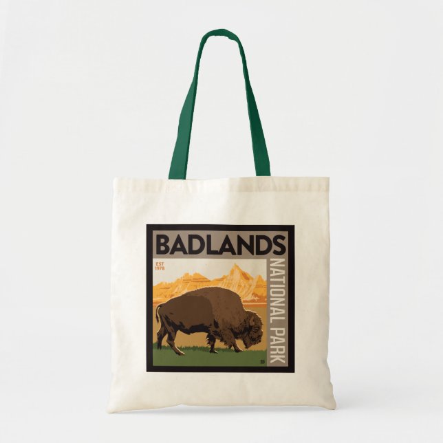 Bolso De Tela Parque nacional Badlands | Búfalo (Frente)