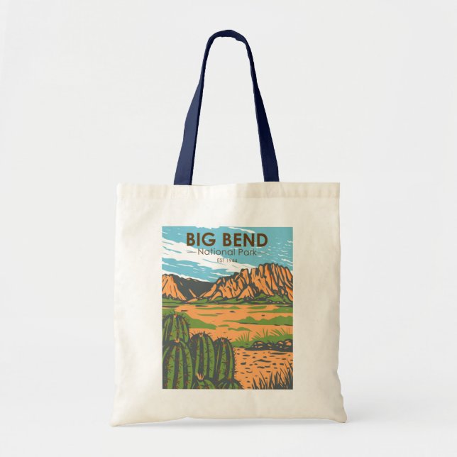 Bolso De Tela Parque nacional Big Bend Parque nacional del desie (Frente)
