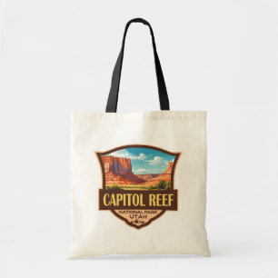 Bolso De Tela Parque nacional Capitol Reef Ilustracion Arte Retr