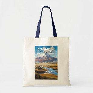 Bolso De Tela Parque nacional Cotopaxi Ecuador Viaje Arte Vintag