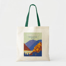 Bolso De Tela Parque nacional de Abruzzo Italia Viaje Art Vintag