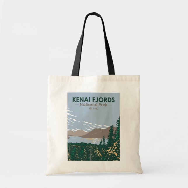 Bolso De Tela Parque nacional de fiordos de Kenia (Frente)