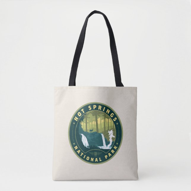 Bolso De Tela Parque nacional de Hot Springs (Anverso)