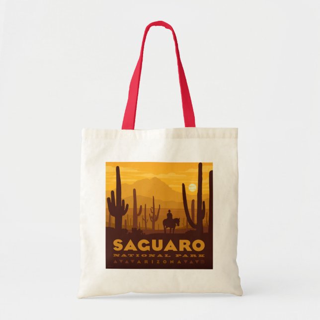 Bolso De Tela Parque nacional de la Plaza Saguaro | Arizona (Frente)