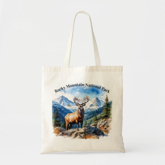Bolso De Tela Parque nacional de las Montañas Rocosas (Frente)