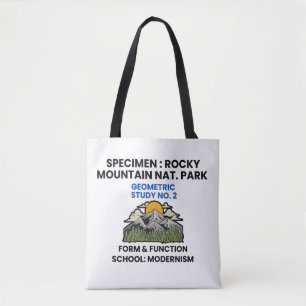 Bolso De Tela Parque Nacional de las Montañas Rocosas Retro Spec