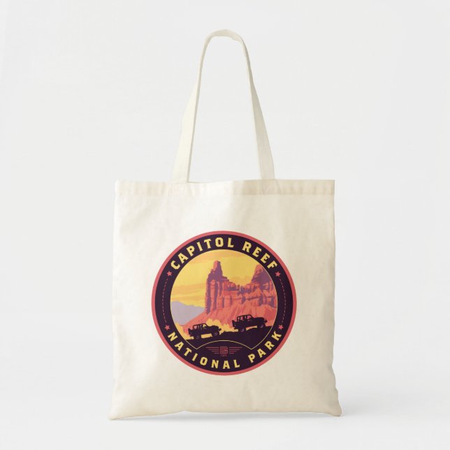 Bolso De Tela Parque nacional de los arrecifes del Capitolio (Frente)