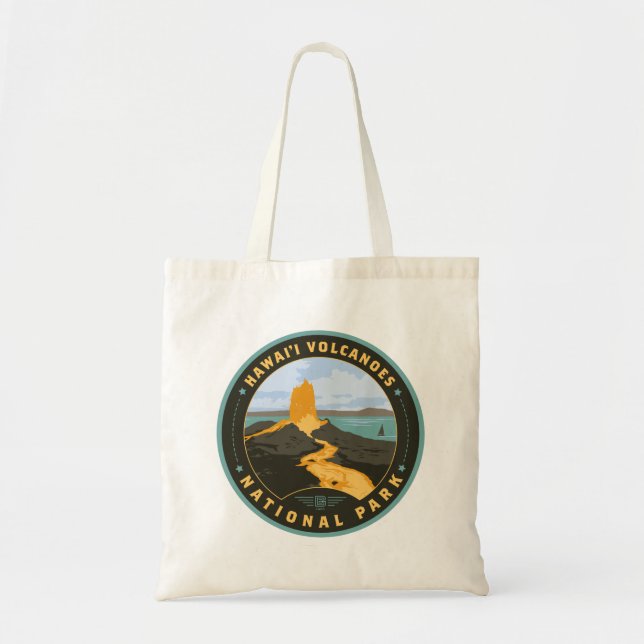 Bolso De Tela Parque nacional de los Volcanes de Hawái (Frente)