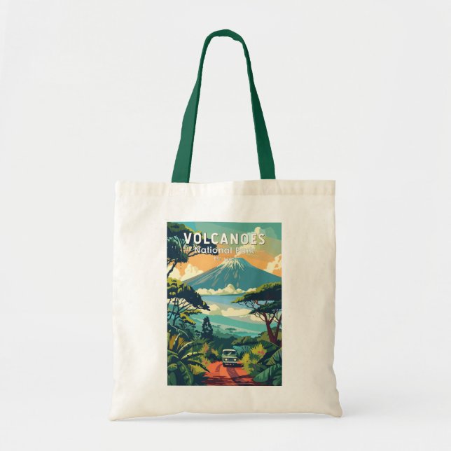 Bolso De Tela Parque nacional de los volcanes Ruanda Viaje de ar (Frente)