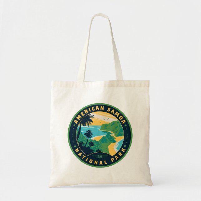 Bolso De Tela Parque nacional de Samoa Americana (Frente)