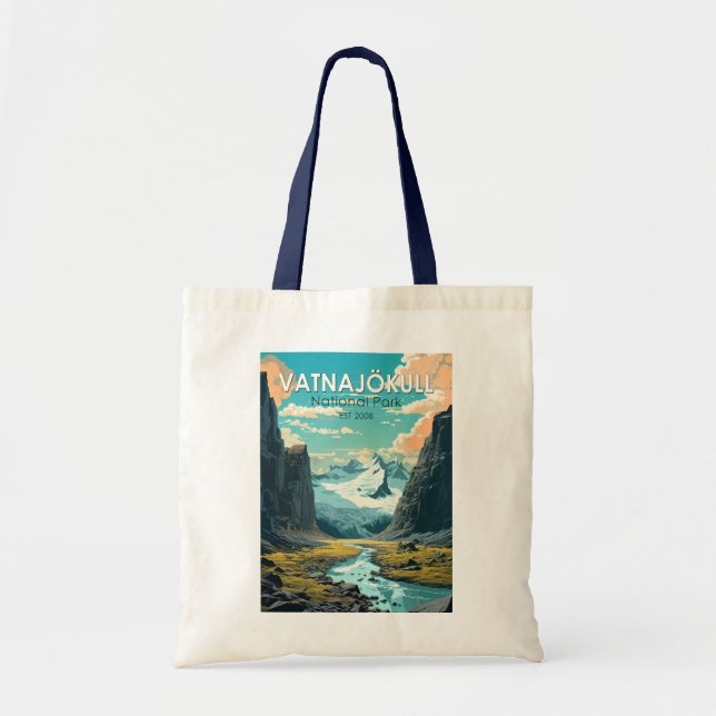 Bolso De Tela Parque nacional de Vatnajokull Islandia Viaje Viaj (Frente)