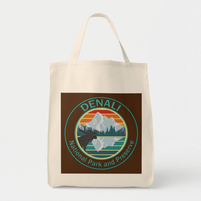 Bolso De Tela Parque nacional Denali y Preservar Moose (Frente)
