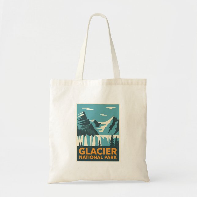 Bolso De Tela Parque nacional Glaciar Vintage (Frente)